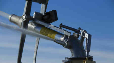 Close Up of Nelson Irrigation's SR150 Big Gun® Sprinkler with Secondary Nozzle