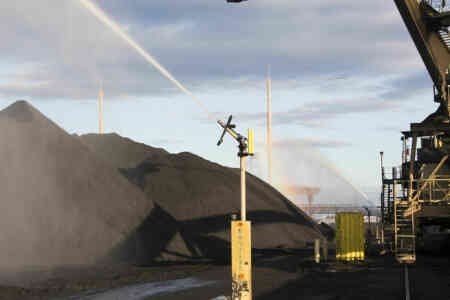 Nelson Irrigation's SR150 Big Gun® used for Coal Pile Dust Suppression