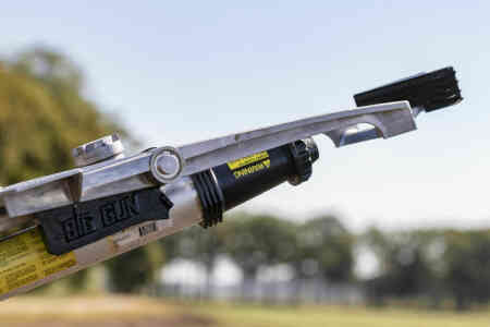 Close up of Nelson Irrigation's SR150 Big Gun® with easy-to-change plastic taper ring nozzle
