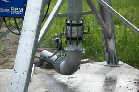 Nelson Irrigation's 800 Series Control Valve mounted at the pivot point of an irrigation system