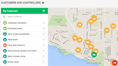 Hydrawise Customers and Controllers Section