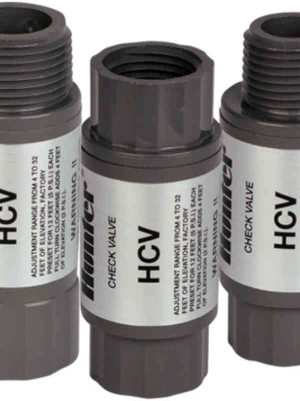 An economical water-saver that eliminates low head drainage for sprinklers located on slopes.