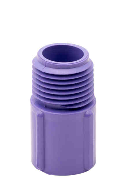 3/8" x 1/2" MPT IH fitting (purple reclaimed)