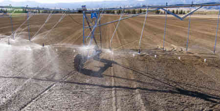 Part Circle Rotators on center pivot towers
