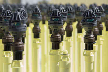 Countless Nelson R2000WF Rotator sprinklers on Certa-Set pipe and risers in California
