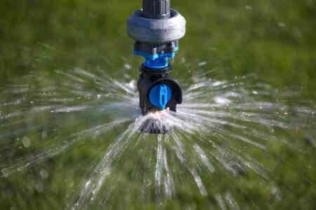 Nelson Irrigation's Tan Bubble-Wide plate on the D3030 for LEPA applications